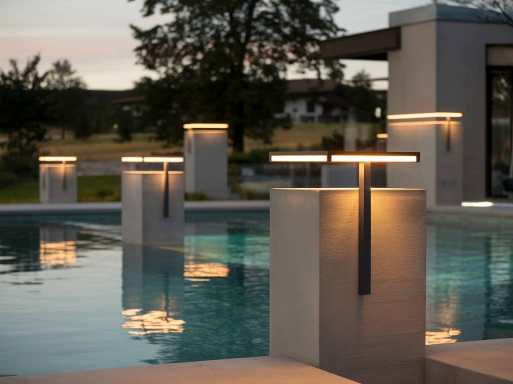 Éclairage extérieur : luminaires pour terrasse de piscine à la fois pratiques et esthétiques